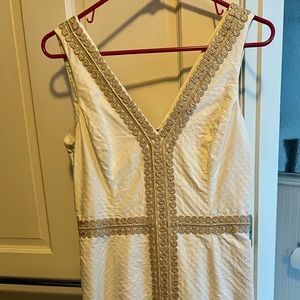 White Lilly Pulitzer dress for bachelorette or rehearsal dinner